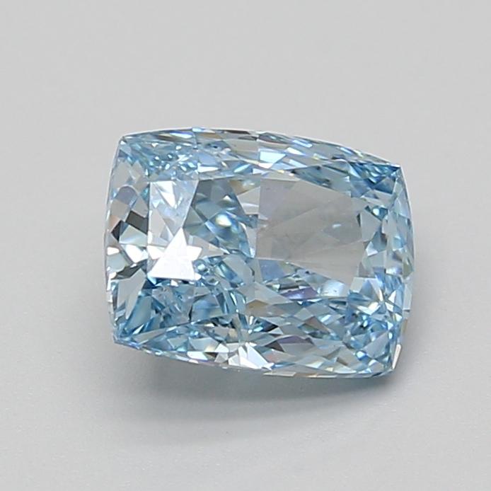 2.06 Ct. Fancy Vivid Blue Cushion Lab Grown Diamond