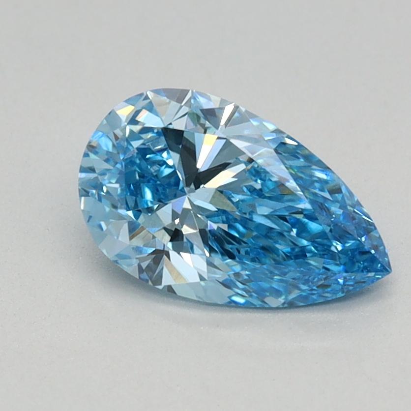 0.68 Ct. Fancy Vivid Blue Pear Lab Grown Diamond
