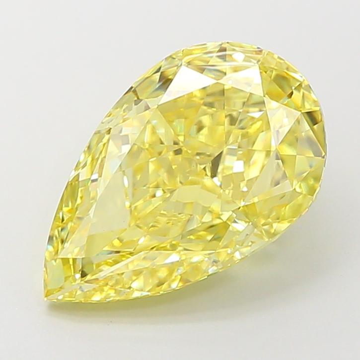 5.03 Ct. Fancy Intense Yellow Pear Lab Grown Diamond