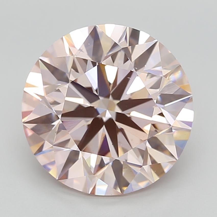 7.01 Ct. Fancy  Pink Round Lab Grown Diamond