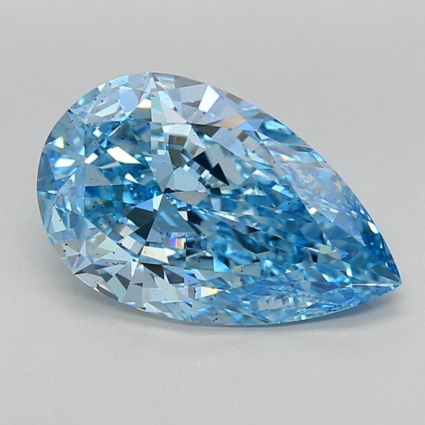 7.00 Ct. Fancy Vivid  Blue Pear Lab Grown Diamond