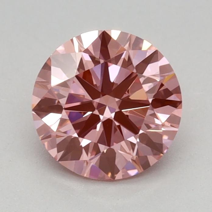 0.74 Ct. Fancy Vivid Pink Round Lab Grown Diamond