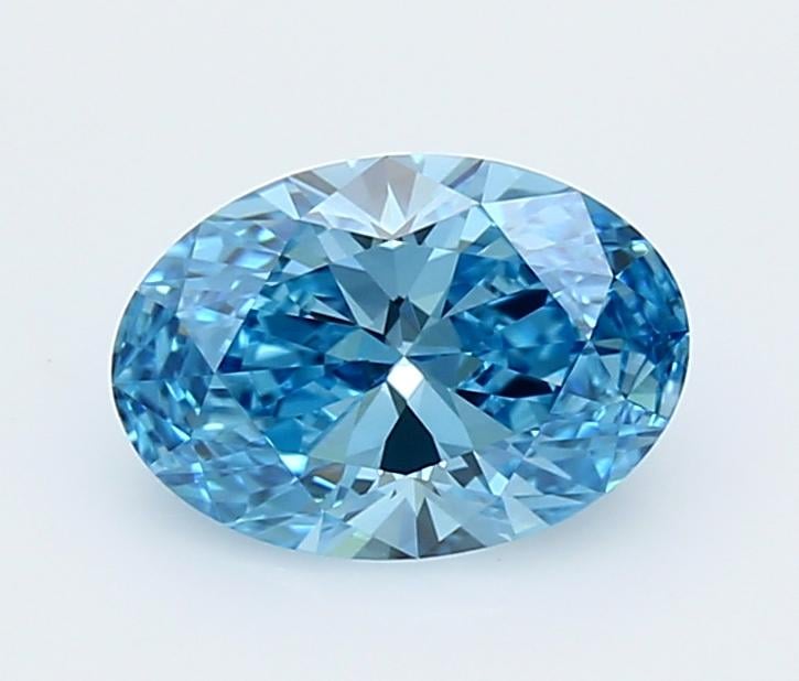 1.50 Ct. Fancy Vivid  Blue Oval Lab Grown Diamond