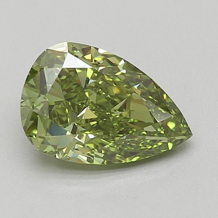 2.10 Ct. Fancy Vivid Green Pear Lab Grown Diamond