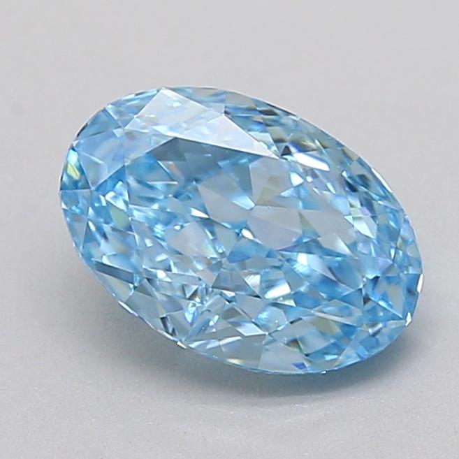 1.10 Ct. Fancy Vivid  Blue Oval Lab Grown Diamond