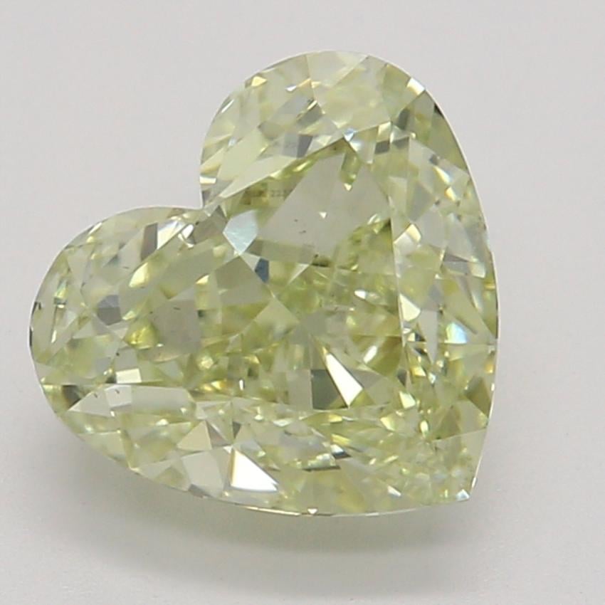 1.06 Ct. Fancy Light Greenish Yellow Heart Diamond