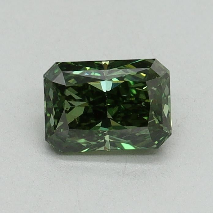 0.56 Ct. Fancy Vivid Pacific Green Radiant Lab Grown Diamond