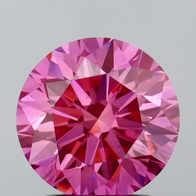 2.05 Ct. Fancy Vivid Pink Round Lab Grown Diamond