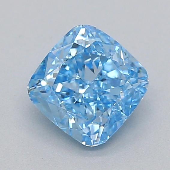 0.37 Ct. Fancy Vivid  Blue Cushion Lab Grown Diamond