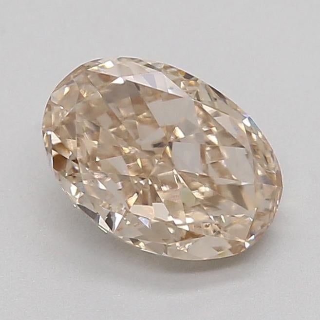 0.70 Ct. Very Light  Brown Oval Lab Grown Diamond