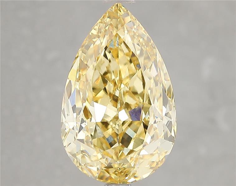 5.12 Ct. Fancy Vivid Yellow Pear Lab Grown Diamond