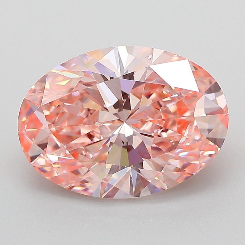 3.50 Ct. Fancy Vivid Pink Oval Lab Grown Diamond