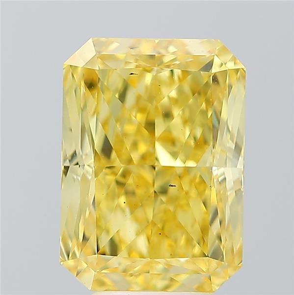 5.22 Ct. Fancy Vivid Yellow Radiant Lab Grown Diamond