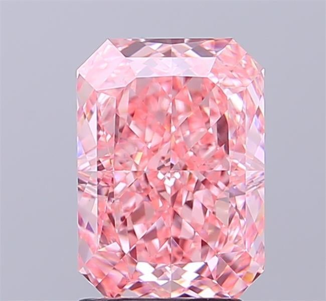 2.60 Ct. Fancy Vivid Pink Radiant Lab Grown Diamond
