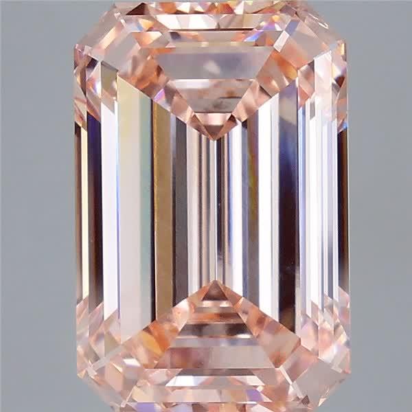 7.09 Ct. Fancy Vivid Pink Emerald Lab Grown Diamond
