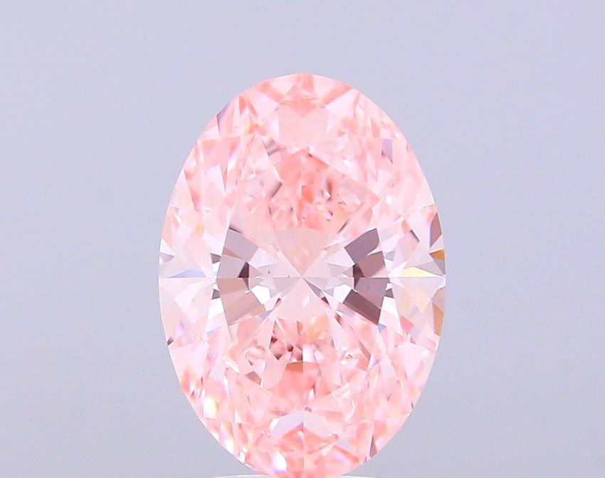 3.51 Ct. Fancy Intense  Pink Oval Lab Grown Diamond