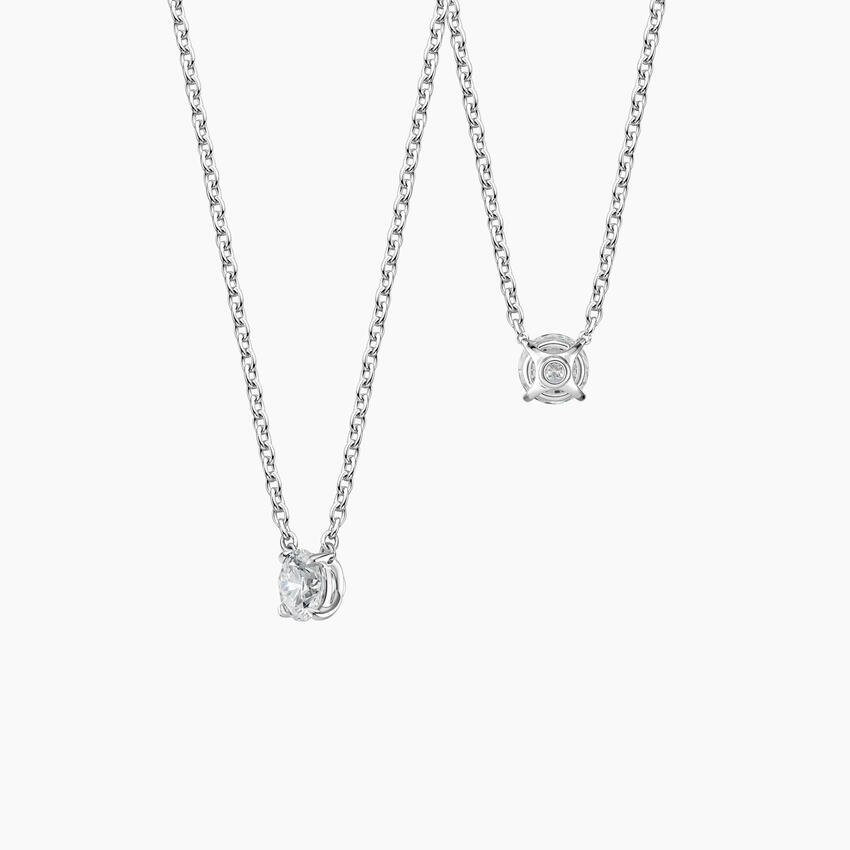 18K White Gold Perfect Solitaire Lab Diamond Pendant (1/4 ct. tw.)