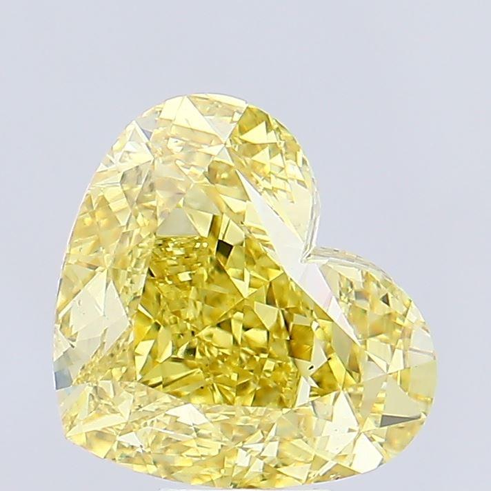 10.03 Ct. Fancy Vivid Yellow Heart Lab Grown Diamond