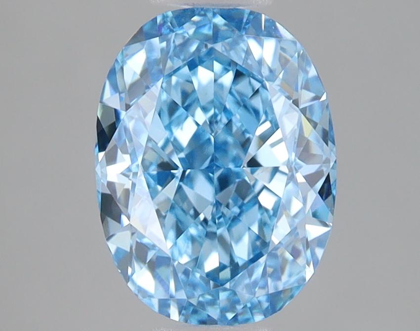 1.70 Ct. Fancy Vivid Blue Oval Lab Grown Diamond
