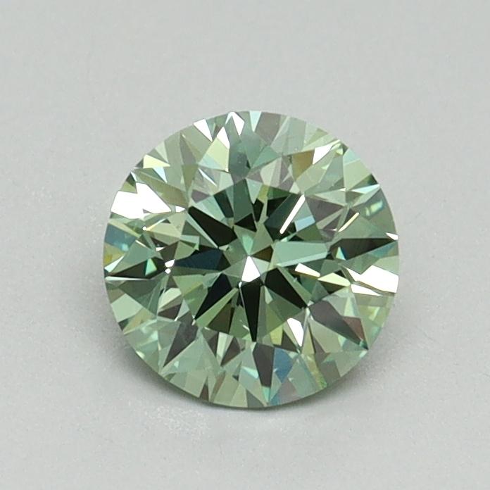 0.69 Ct. Fancy Vivid Green Round Lab Grown Diamond