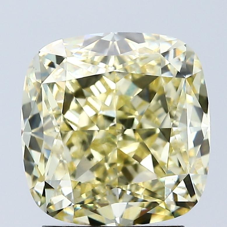 3.06 Ct. Fancy Intense Yellow Cushion Lab Grown Diamond