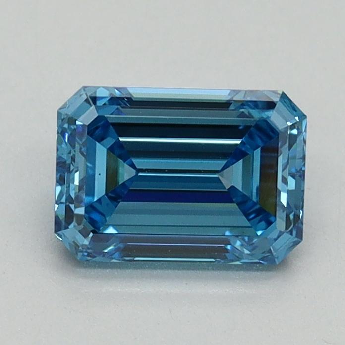 0.99 Ct. Fancy Vivid Blue Emerald Lab Grown Diamond