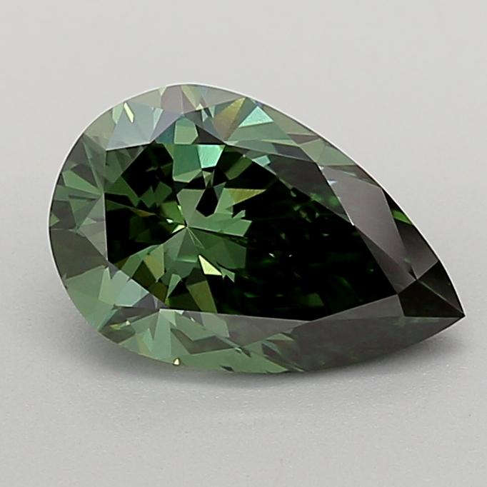 1.48 Ct. Fancy Deep  Green Pear Lab Grown Diamond