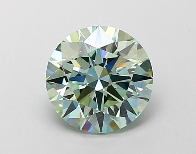 1.52 Ct. Fancy Intense Green Round Lab Grown Diamond