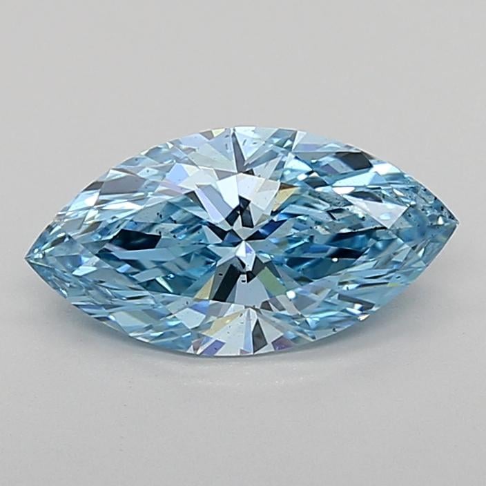 1.51 Ct. Fancy Vivid  Blue Marquise Lab Grown Diamond