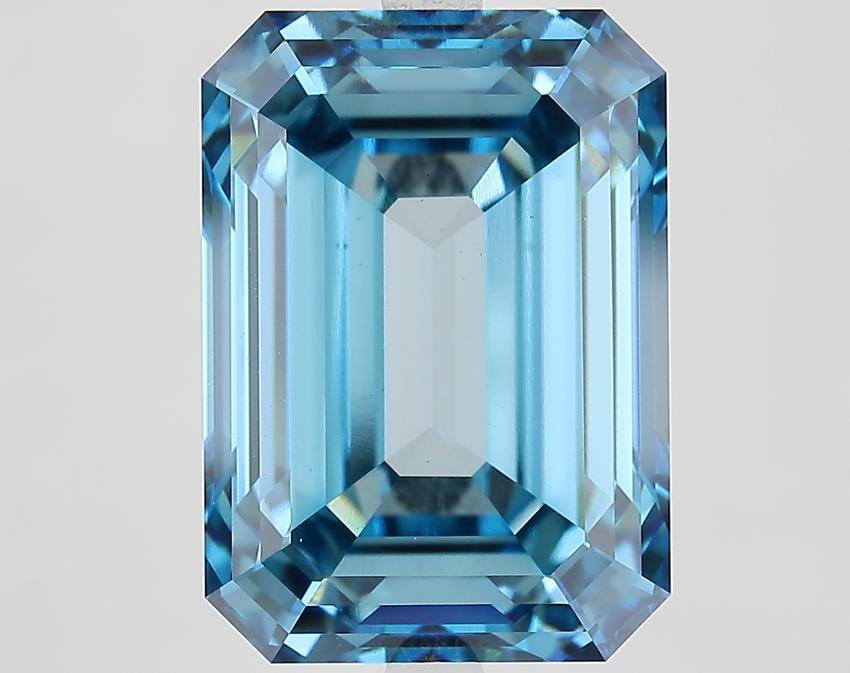 10.52 Ct. Fancy Vivid Blue Emerald Lab Grown Diamond