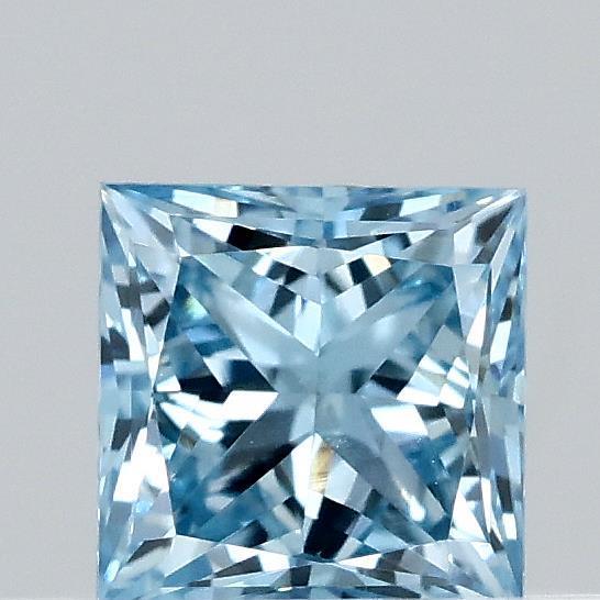 0.33 Ct. Fancy Vivid Blue Princess Lab Grown Diamond