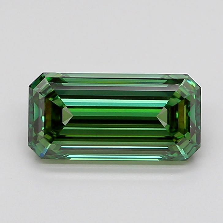 3.53 Ct. Fancy Vivid Green Emerald Lab Grown Diamond