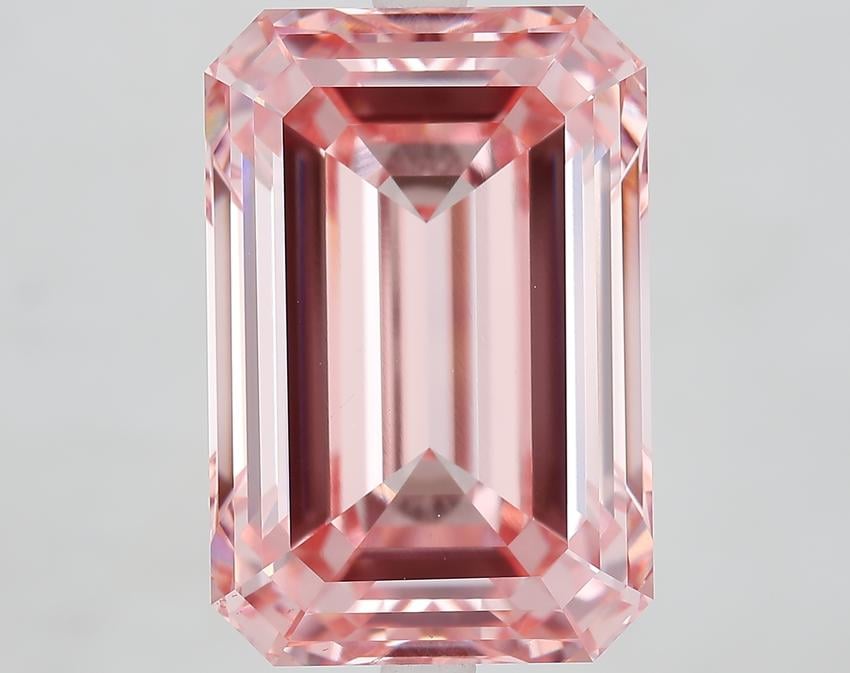 10.45 Ct. Fancy Vivid Pink Emerald Lab Grown Diamond