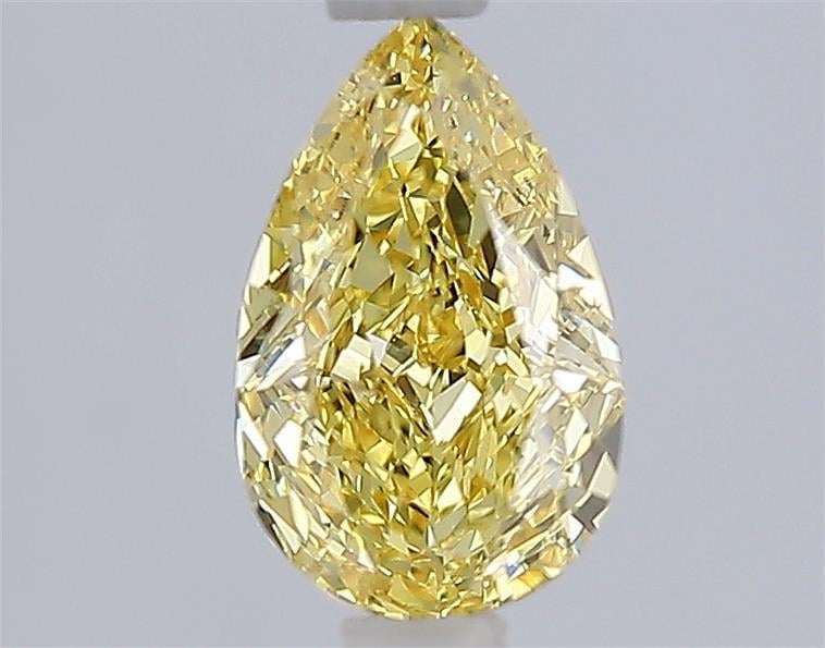 1.1 Ct. Fancy Intense  Yellow Pear Lab Grown Diamond