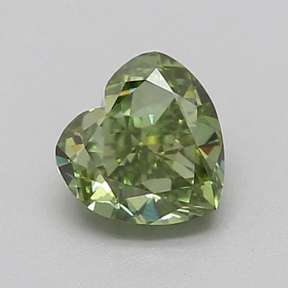 0.32 Ct. Fancy Vivid  Green Heart Lab Grown Diamond