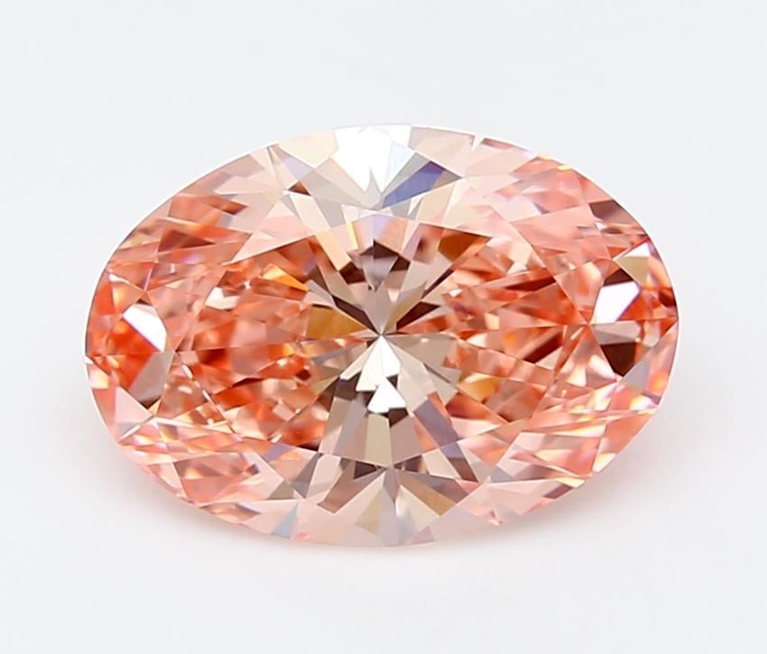 3.61 Ct. Fancy Vivid  Pink Oval Lab Grown Diamond