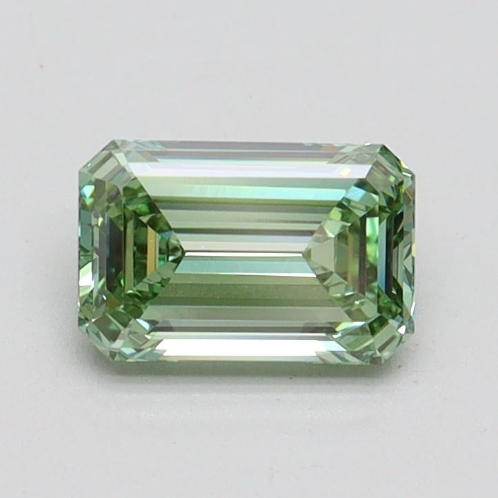 0.77 Ct. Fancy Vivid Pacific Green Emerald Lab Grown Diamond