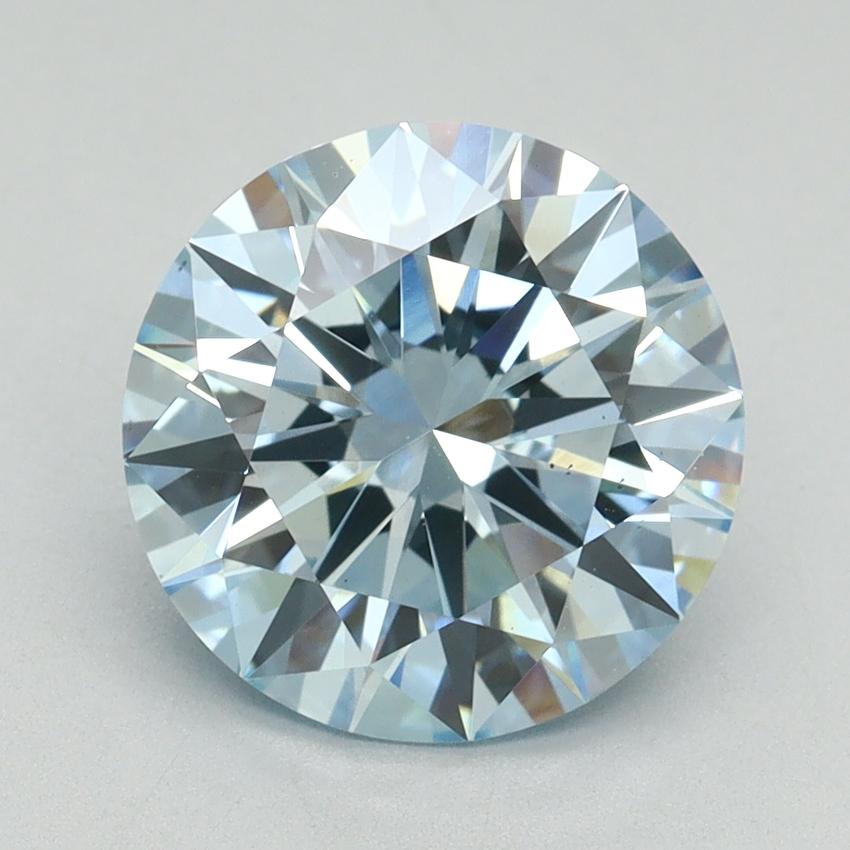 3.10 Ct. Fancy Intense Blue Round Lab Grown Diamond