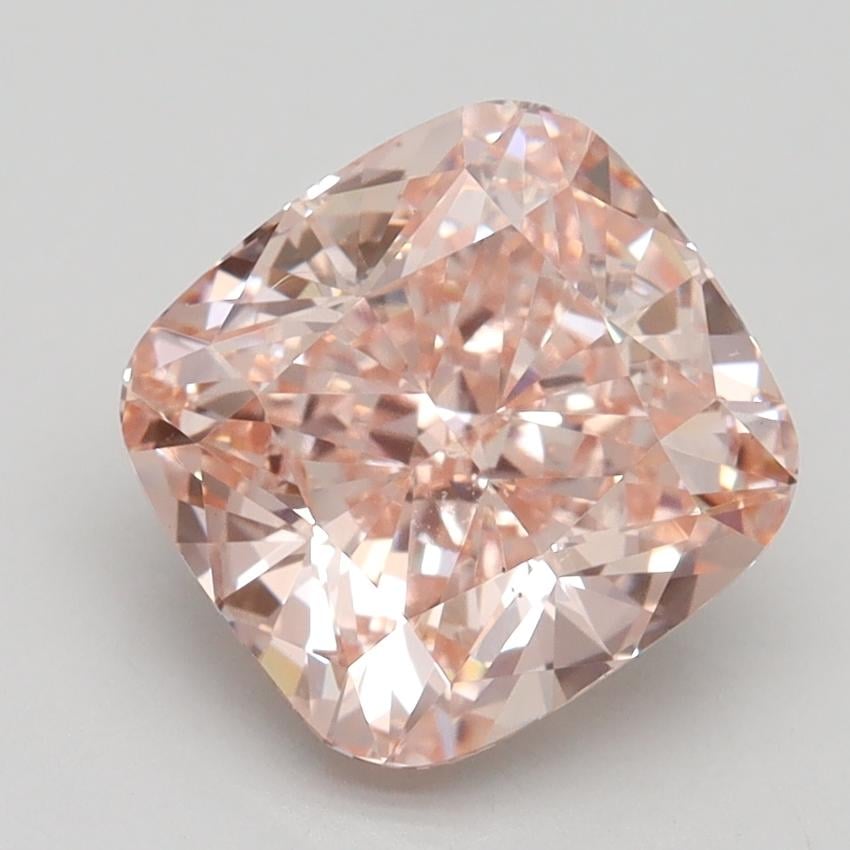 3.14 Ct. Fancy Intense Pink Cushion Lab Grown Diamond