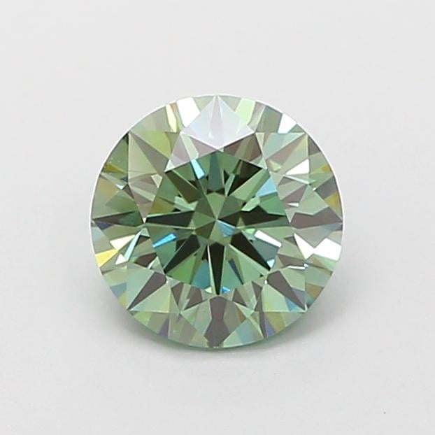 1.07 Ct. Fancy Vivid  Green Round Lab Grown Diamond
