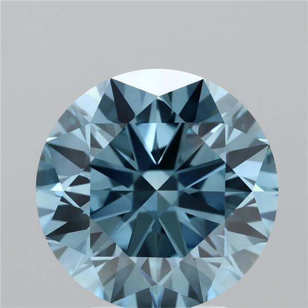 4.01 Ct. Fancy Vivid  Blue Round Lab Grown Diamond