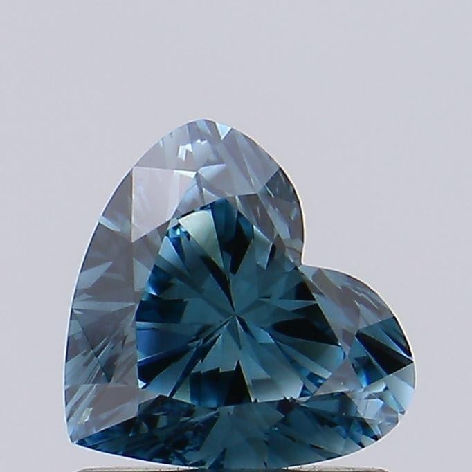 0.90 Ct. Fancy Vivid Blue Heart Lab Grown Diamond