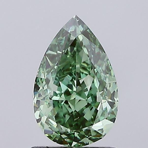 1.62 Ct. Fancy Vivid Green Pear Lab Grown Diamond