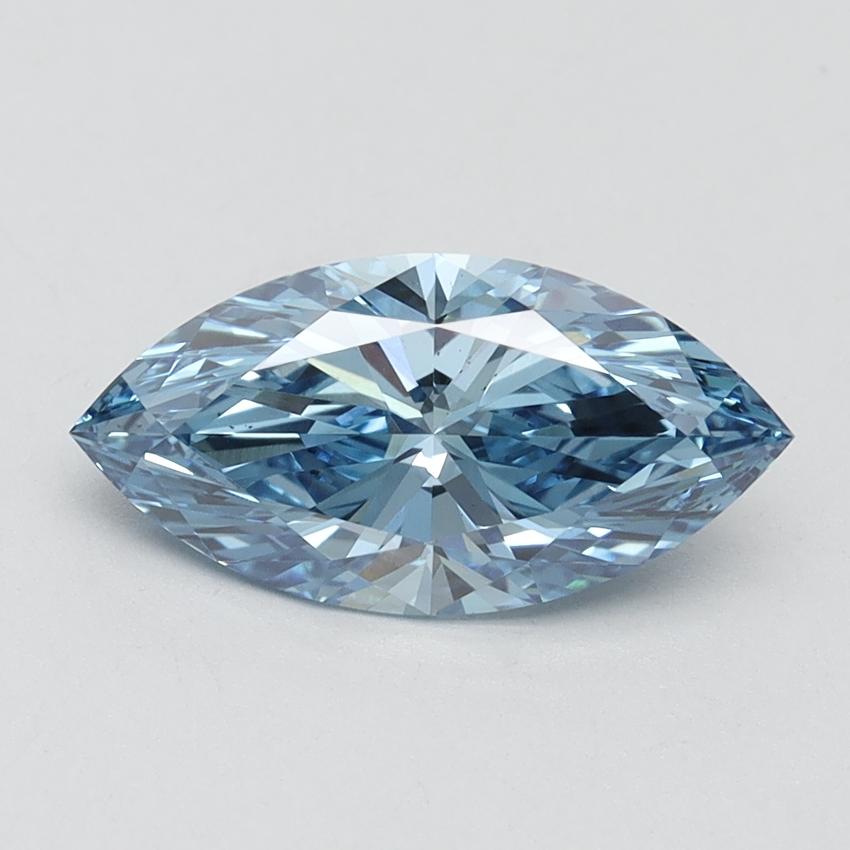 1.57 Ct. Fancy Vivid Blue Marquise Lab Grown Diamond