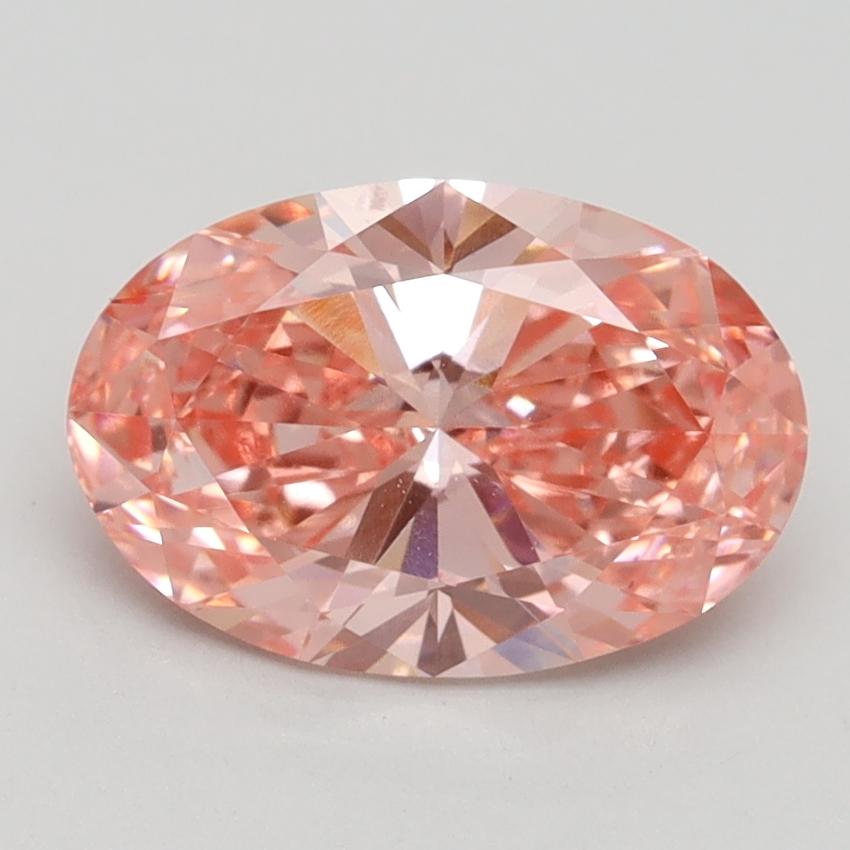 2.05 Ct. Fancy Vivid Pink Oval Lab Grown Diamond