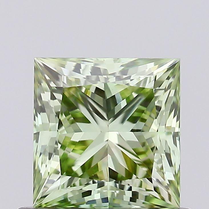 0.80 Ct. Fancy Intense Green Princess Lab Grown Diamond