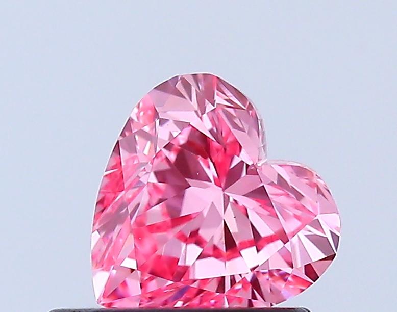 0.70 Ct. Fancy Vivid Pink Heart Lab Grown Diamond