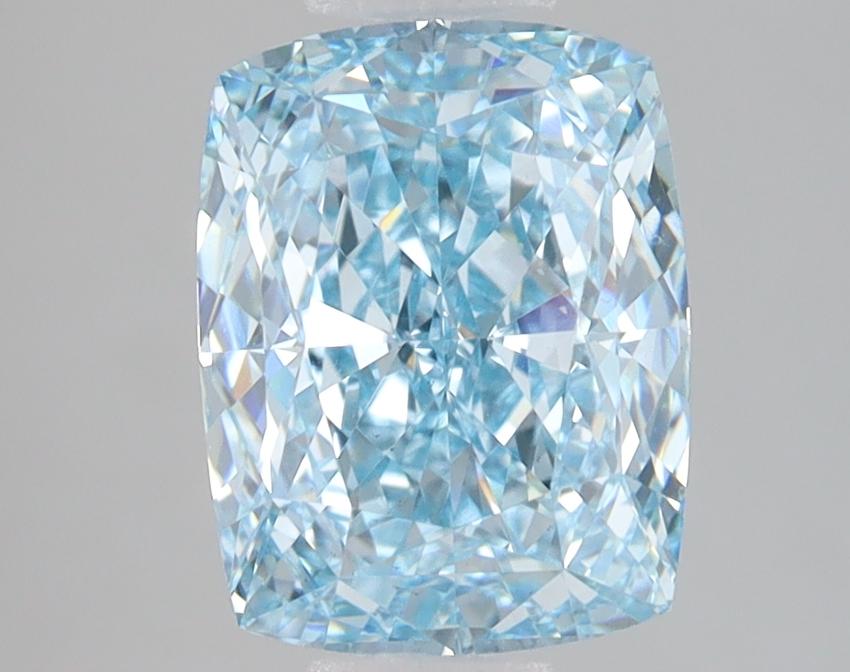 2.93 Ct. Fancy Vivid Blue Cushion Lab Grown Diamond