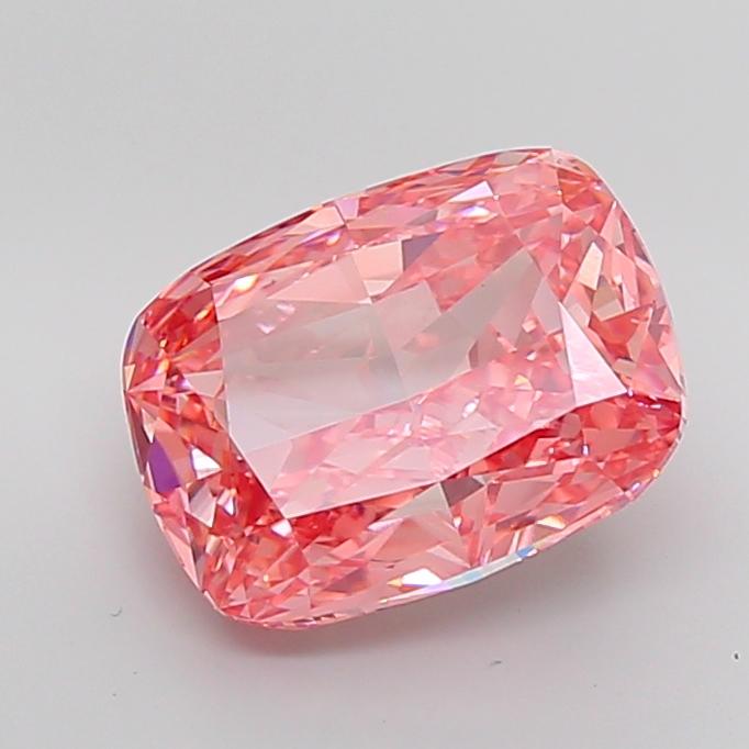 10.16 Ct. Fancy Vivid Pink Cushion Lab Grown Diamond