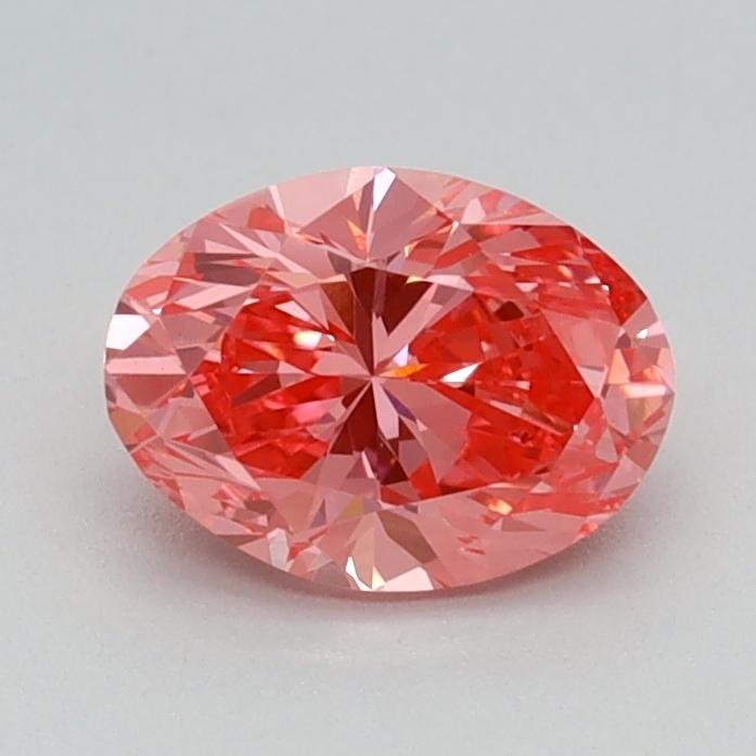 0.73 Ct. Fancy Vivid Pink Oval Lab Grown Diamond